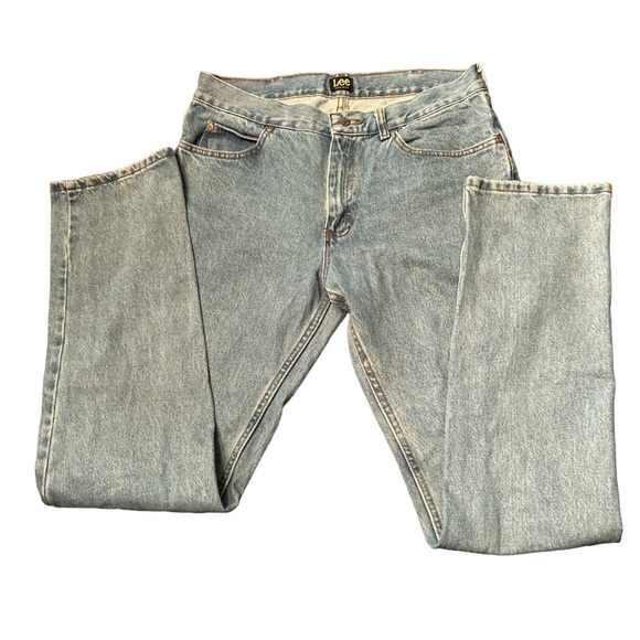Men’s Lee Jeans Light Blue Wash Regular Fit Size 34x34 - Picture 1 of 8